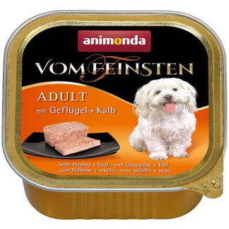Пастет VOM FEINSTEN ADULT POULTRY AND VEAL за кучета над 12 м, 150 g