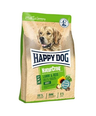Суха храна HAPPY DOG NATURCROQ LAMB & RICE за кучета над 12 м от всички породи с агне