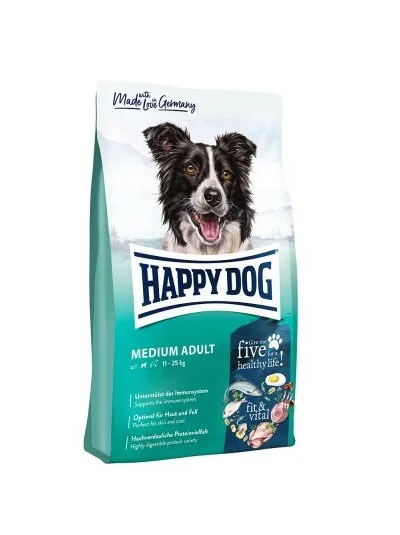 Суха храна HAPPY DOG FIT & VITAL MEDIUM ADULT за кучета над 12 м от едри породи