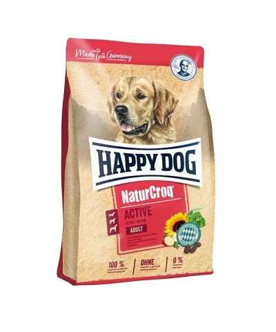 Суха храна HAPPY DOG NATURCROQ ACTIV за кучета над 12 м с повишена нужда от енергия, 15 kg