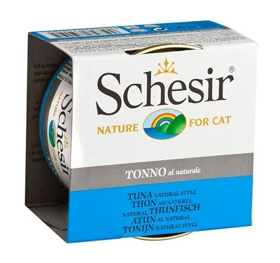 Консерва SCHESIR NATURE TUNA риба тон в собствен сос, за котки над 12 месеца, 85 g