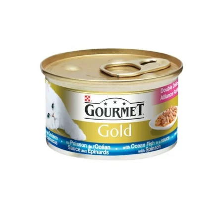 Gourmet Gold двойно удоволствие риба и спанак 85 гр