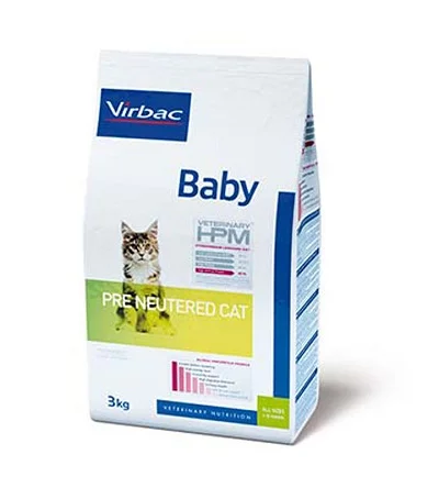 Суха храна VIRBAC VETERINARY HPM BABY PRE NEUTERED CAT за котенца до 12 м