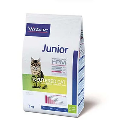 Суха храна VIRBAC VETERINARY HPM JUNIOR NEUTERED CAT за кастрирани котки до 12 м