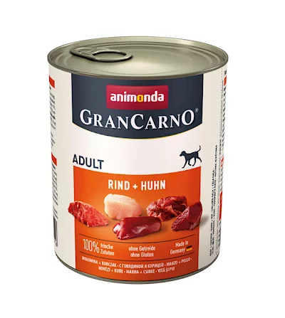 Консерва GRANCARNO ADULT BEEF AND CHICKEN за кучета над 12 м. с говеждо и пиле, 800 g