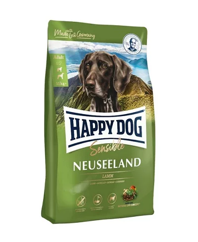Суха храна HAPPY DOG SUPREME SENSIBLE NEUSEELAND за чувствителни кучета средни и едри породи с агне и зеленоуста мида