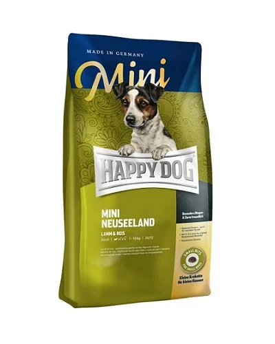 Суха храна HAPPY DOG SUPREME MINI NEUSEELAND за чувствителни кучета мини и дребни породи с агне и зеленоуста мида