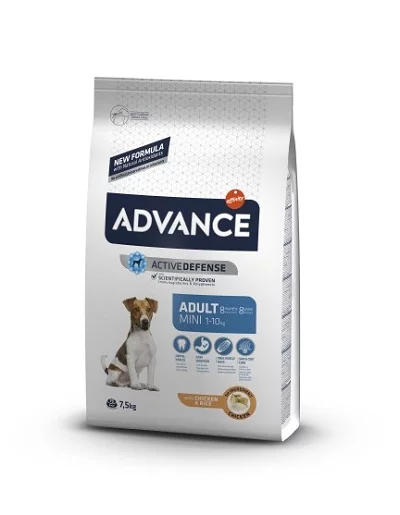 Суха храна ADVANCE DOG MINI ADULT за кучета дребни породи над 12 м, 7.5 kg