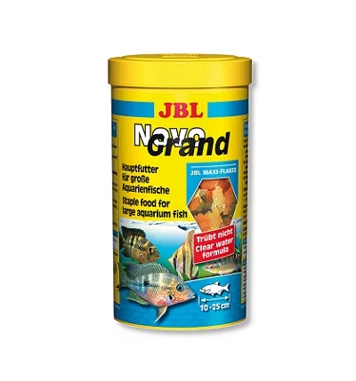 Основна храна на люспи JBL NOVOGRAND за големи декоративни рибки, 1000 ml