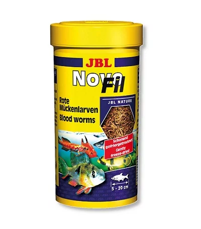 Храна за капризни рибки JBL NOVOFIL ларви на червени комари, 100 ml