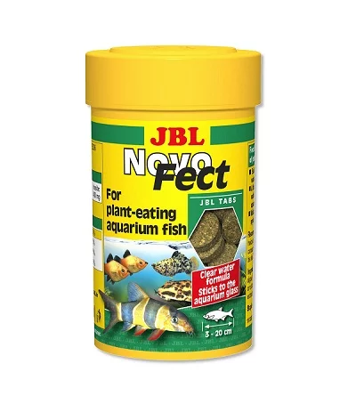Храна на таблетки JBL NOVOFECT растителноядни рибки и скариди, 100 ml