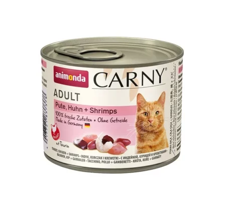 Консерва ANIMONDA CARNY ADULT TURKEY, CHICKEN AND SHRIMP котки над 1 год, 200 g