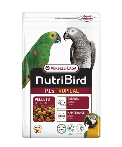 Гранулирана храна за големи папагали VERSELE LAGA NUTRIBIRD Р15 TROPICAL
