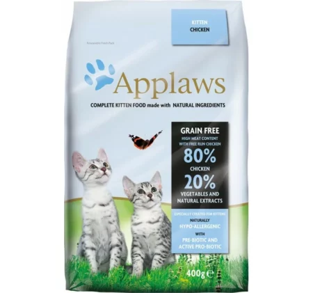 Applaws Chicken Kitten Cat - пълноценна храна с пилешко месо, за котки от1 до 12 месеца 400 гр.