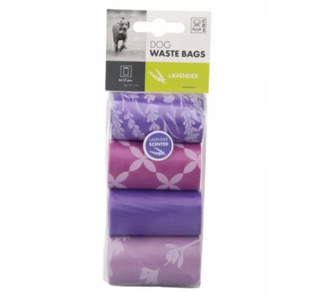 M-Pets Dog Waste Bags - хигиенни торбички с аромат на лавандула, 4 х 15 бр.