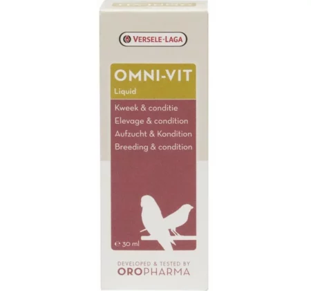 Комплекс от витамини за птици, аминокиселини и микроелементи за добра кондиция VERSELE LAGA OMNI-VIT LIQUID, 30 ml
