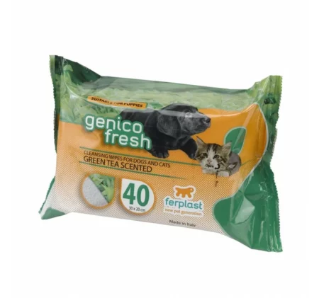 Мокри кърпички Ferplast GENICO FRESH dog/cat GREEN TEA (x 40)