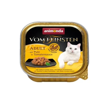 Хапки в сос ANIMONDA VOM FEINSTEN ADULT TURKEY IN TOMATO SAUCE котки над 12 м, 100 g