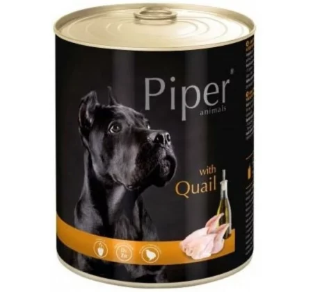 Консерва PIPER ADULT QUAIL за кучета над 12 м. с пъдпъдък, 800 g
