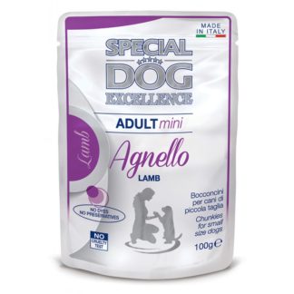 Пауч SPECIAL DOG EXCELLENCE LAMB MINI ADULT за дребни породи над 12 м. с агне, 100 g