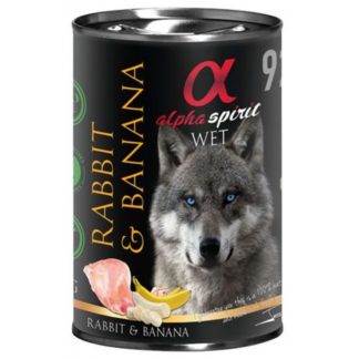 Консерва ALPHA SPIRIT RABBIT WITH BANANA за кучета над 12 м, заек и банан, 400 g