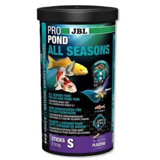 Всесезонна храна на гранули JBL PROPOND ALL SEASONS S за малки езерни риби, 1000 ml