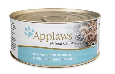 Консерва APPLAWS TUNA FILLET за котки над 1 г, риба тон в бульон, 70 g