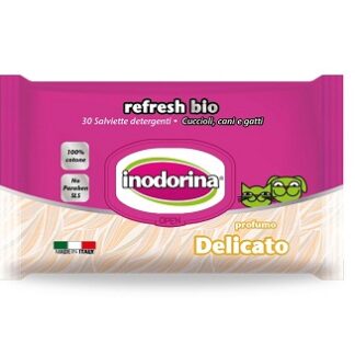 Мокри кърпички INDODORINA REFRESH BIO DELICATE PERFUME, деликатни, 30 бр.