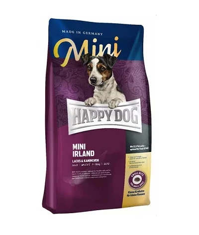 Суха храна HAPPY DOG SUPREME MINI IRELAND за чувствителни кучета дребни породи със сьомга и заек