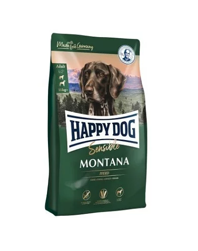 Суха храна HAPPY DOG SUPREME SENSIBLE MONTANA за чувствителни и алергични кучета средни и едри породи с конско, 10 kg