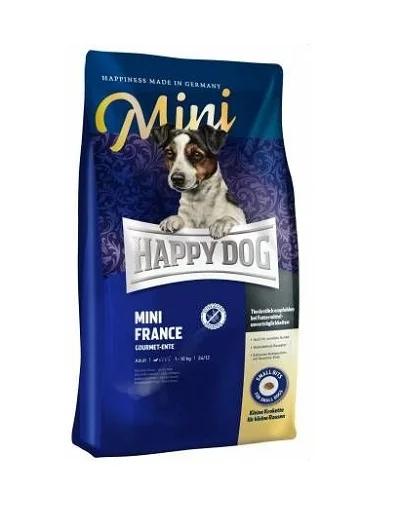 Суха храна HAPPY DOG SUPREME MINI FRANCE за чувствителни и алергични кучета мини и дребни породи с патица