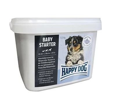 Суха храна HAPPY DOG BABY STARTER LAMB & RICE за захранване кученца от 4 до 6 седмица, агне с ориз, 1.5 kg