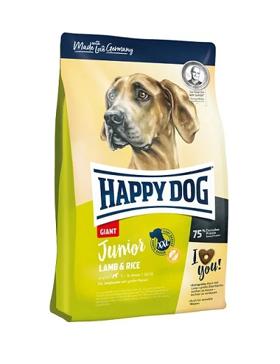 Суха храна HAPPY DOG SUPREME YOUNG JUNIOR GIANT LAMB & RICE за кученца над 7 месеца от едри и гигантски породи