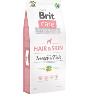 Суха храна BRIT CARE GRAIN FREE HAIR & SKIN INSECT & FISH за чувствителни кучета, без зърно, насекоми и риба, 3 kg