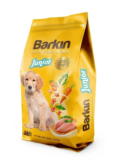 Суха храна BARKIN PREMIUM JUNIOR пуйка, за кученца до 12 м, 15 kg