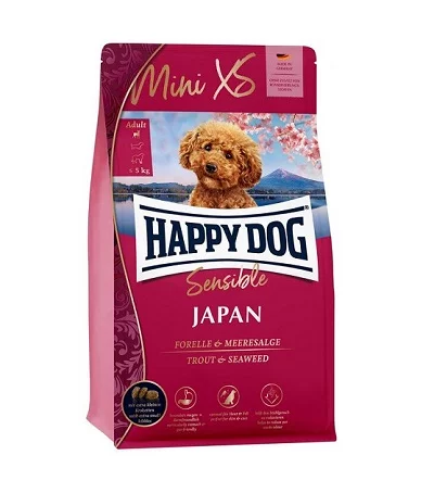 Суха храна HAPPY DOG SENSIBLE JAPAN MINI XS за кучета от мини и дребни породи над 12 м., 300 g