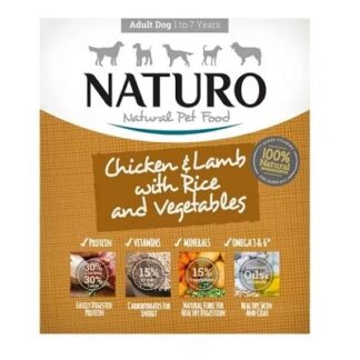 Пастет NATURO ADULT CHICKEN, LAMB & RISE пиле, агне и ориз, за кучета над 12 м, 150 g