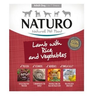 Пастет NATURO ADULT LAMB & RISE агне и ориз, за кучета над 12 м, 400 g