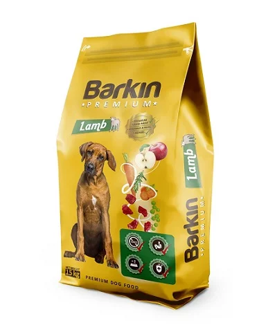 Суха храна BARKIN PREMIUM LAMB агне, за кучета над 12 м, 15 kg